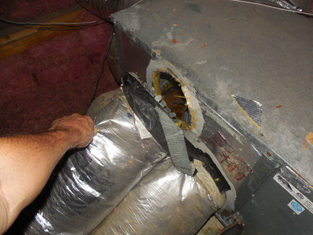 Loose HVAC duct